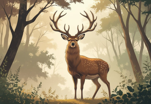 Deer with Antlers Art Poster: A Captivating Addition to Your Home Decor