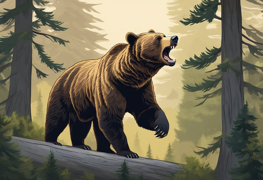 Grizzle Bear Poster: A Unique Addition to Wildlife Art Collections