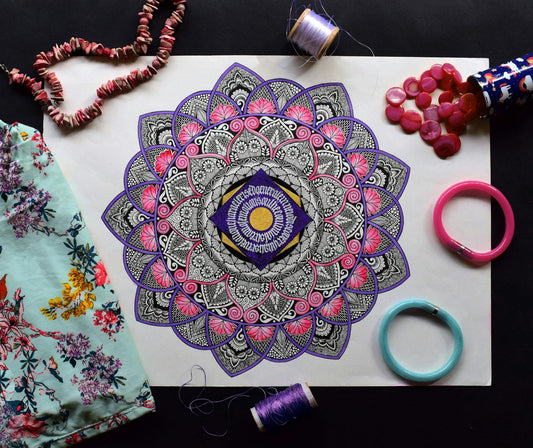 How to Make a Mandala Design for Coloring and Art Therapy