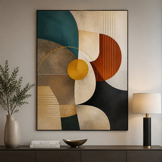 Abstract Wall Art Canvas for Modern Interior Style