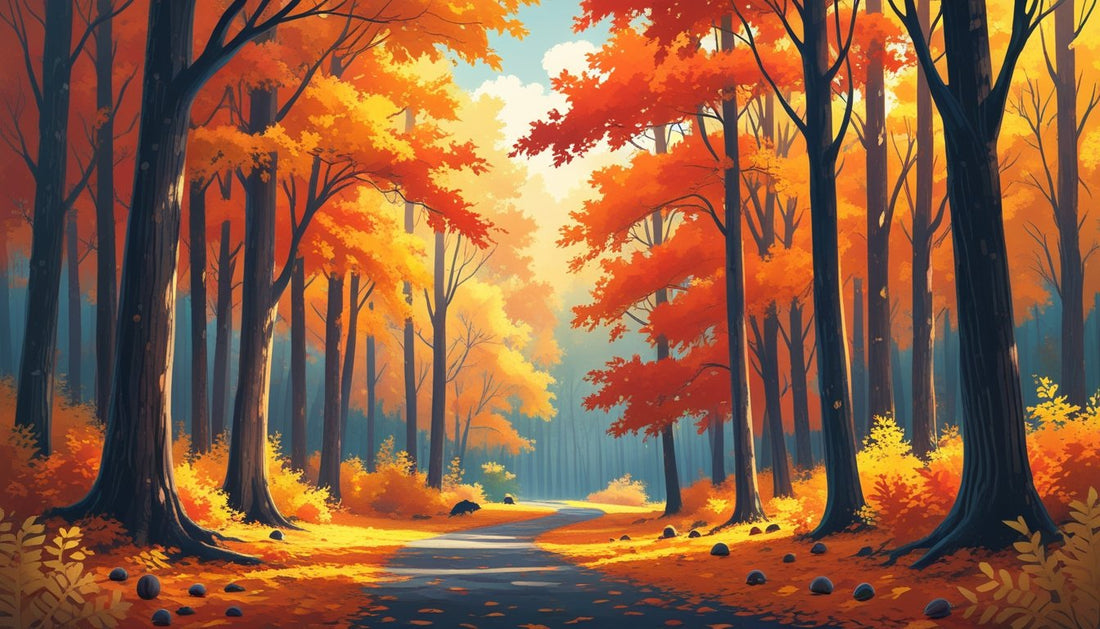 Autumn Forest Poster: Minimalist Prints for Warm, Timeless Wall Art