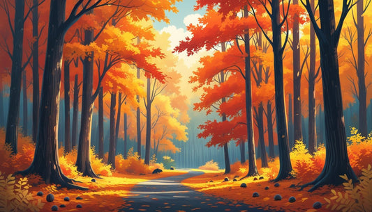 Autumn Forest Poster: Minimalist Prints for Warm, Timeless Wall Art