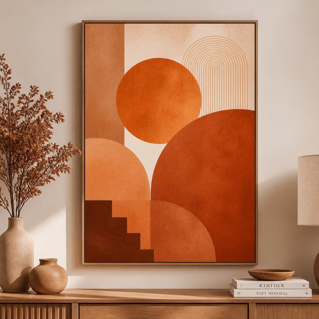 Burnt Orange Wall Art for Warm, Modern Spaces