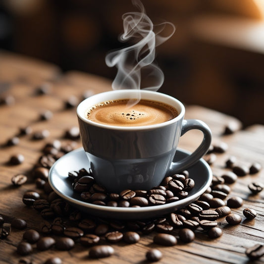 Coffee Cup and Beans Print: A Stylish Choice for Coffee Lovers