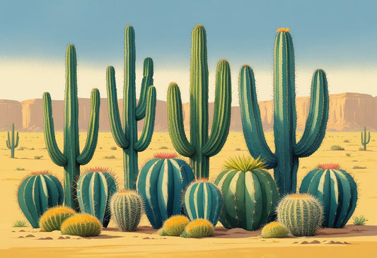 Desert Cactus Wall Print: Transform Your Space with Unique Desert Art