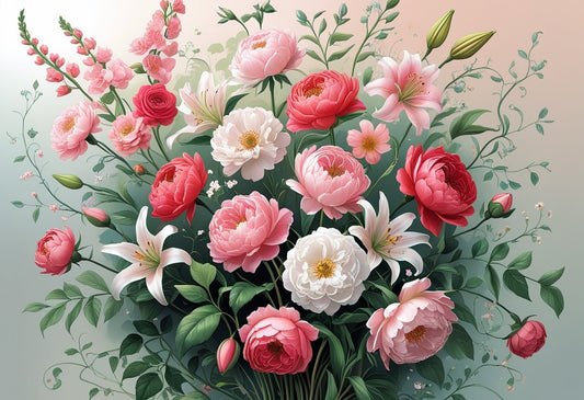 Floral Themed Wall Poster: Elevate Your Space with Vibrant Design