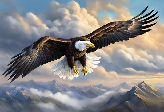 Flying Eagle Print: A Symbol of Freedom and Strength in Art