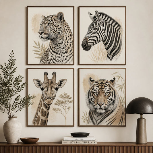 Hand Drawn Animal Prints for Stylish Interiors