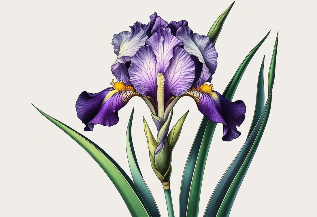 Iris Flower Print: Timeless Botanical Art for Home Décor and Textiles