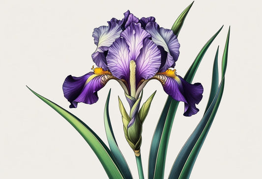 Iris Flower Print: Timeless Botanical Art for Home Décor and Textiles