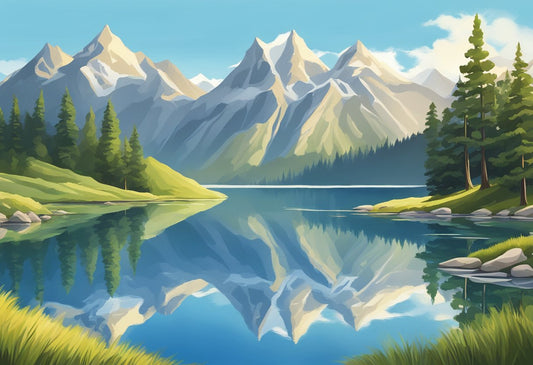 Mountain Lake Wall Art: Capturing Nature's Serenity in Your Home Decor