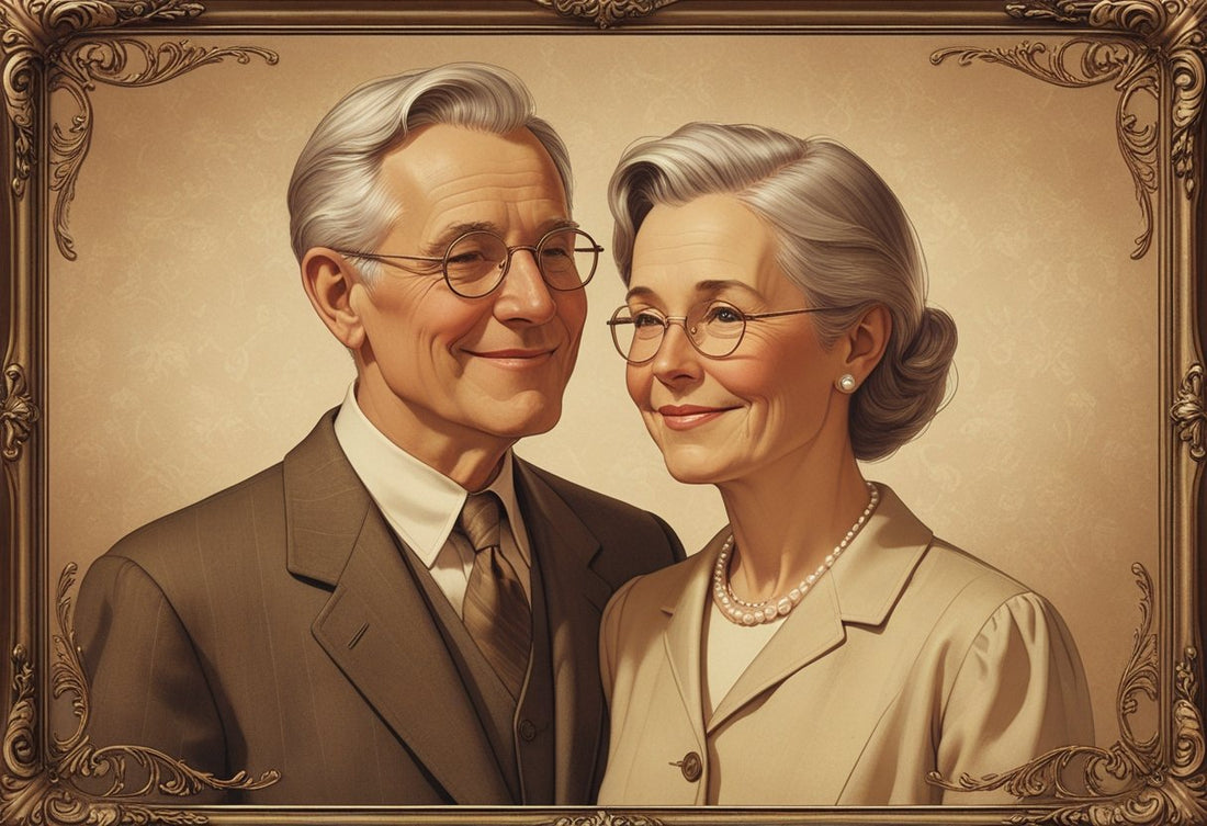 Old Couple Vintage Framed Print: A Timeless Addition to Any Home Decor