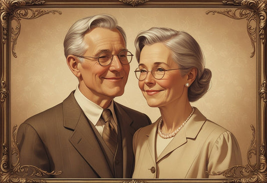 Old Couple Vintage Framed Print: A Timeless Addition to Any Home Decor