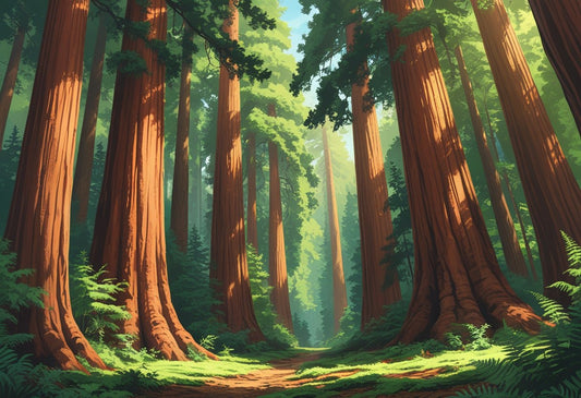 Redwood Trees Poster: Stunning Wall Art Showcasing Majestic Forests