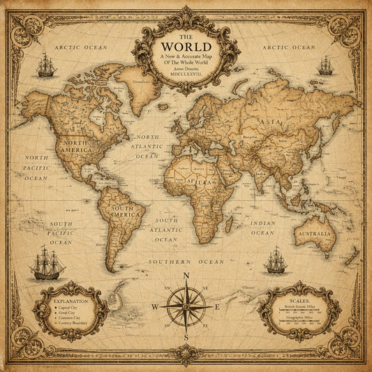 Vintage Map Wall Art for Stylish, Meaningful Spaces