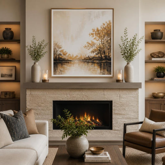 Wall Art Above Fireplace Ideas for a Balanced Focal Point