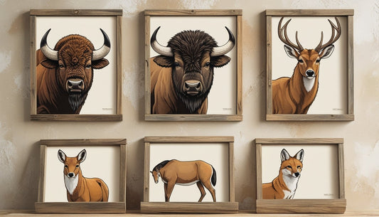 Western Animal Wall Prints Modern Rustic Decor for Living Rooms and Nurseries